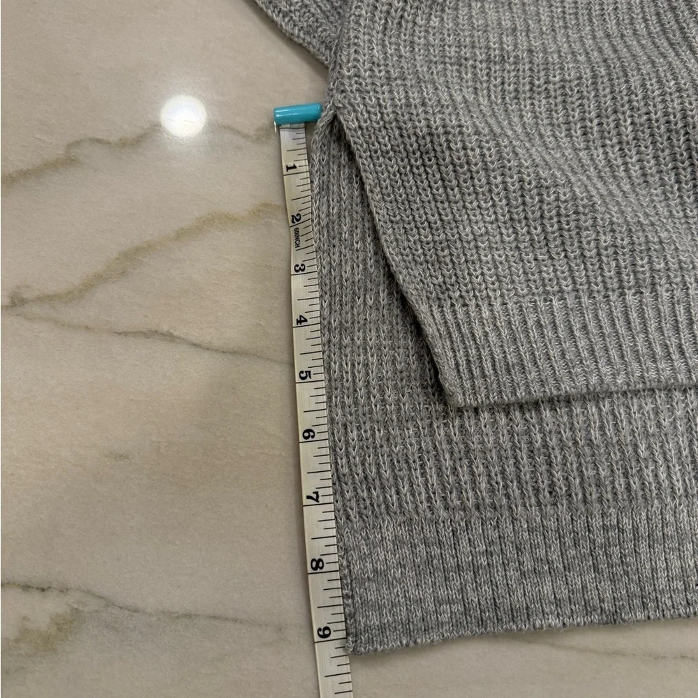 BP Nordstrom Sweater Tunic Size XS Gray Marled Crew Neck Knit Pullover NWT
